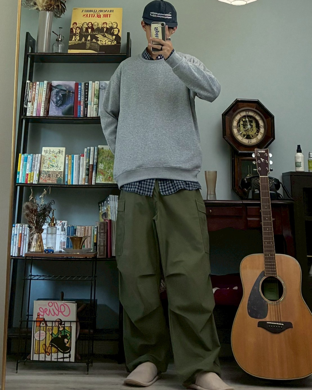 ラウンドネックコットンスウェット RR0055