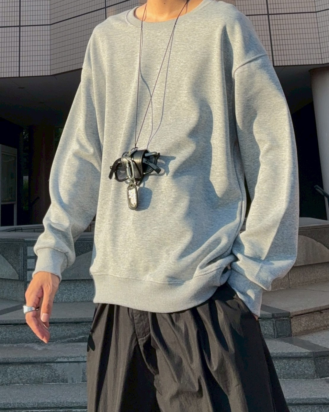 ラウンドネックコットンスウェット RR0055