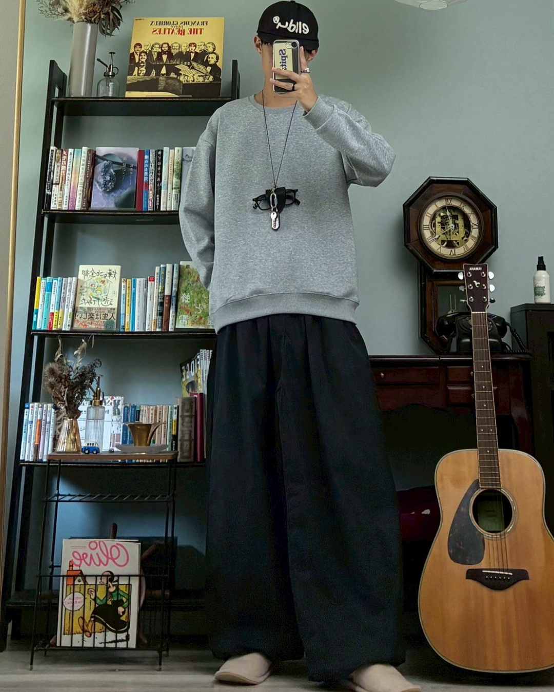 ラウンドネックコットンスウェット RR0055