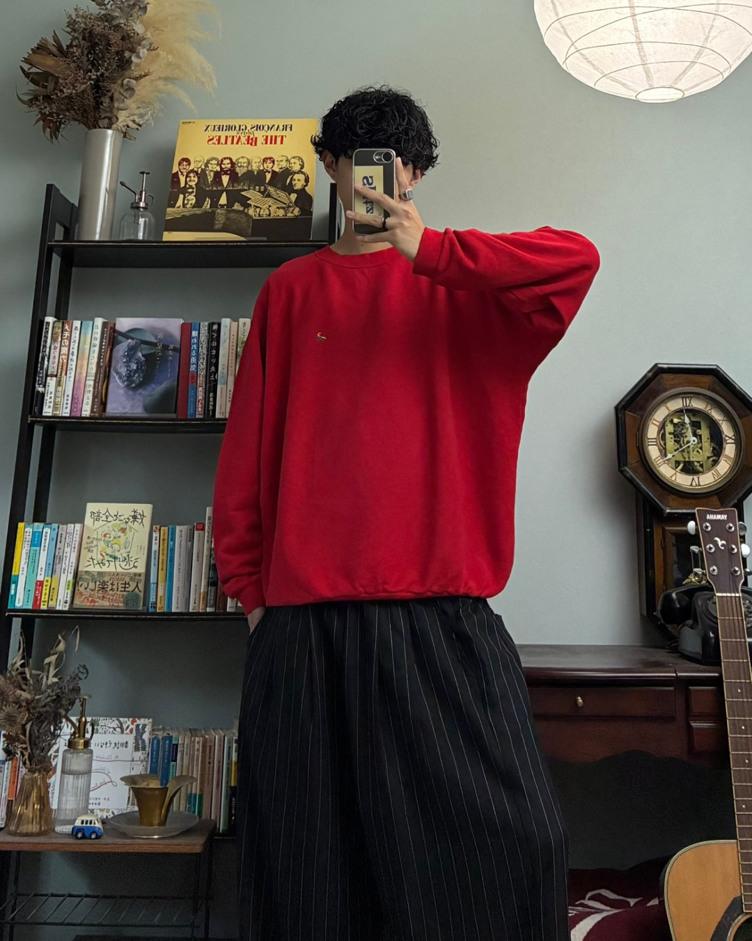 ワイドレッグストライプパンツ RR0103