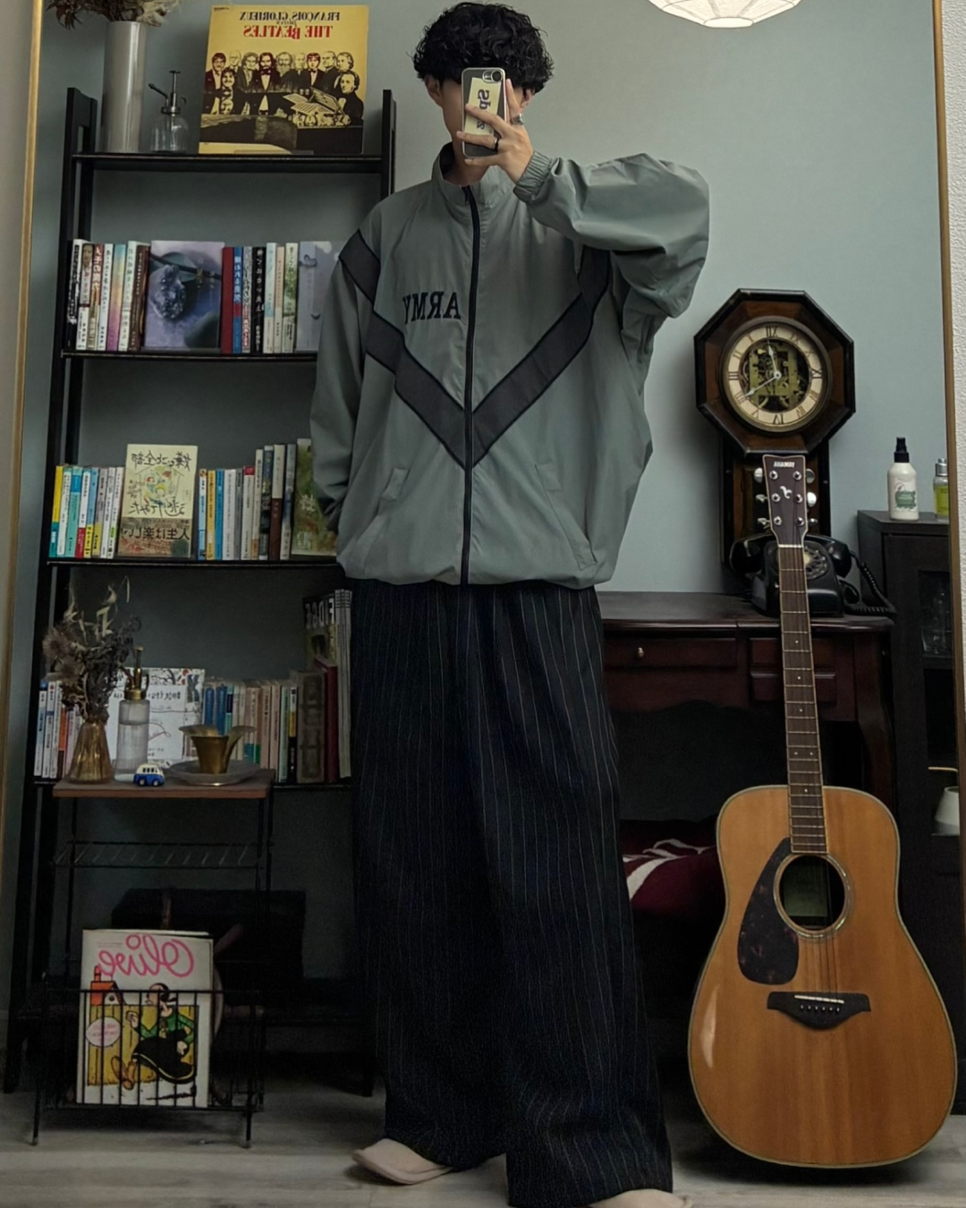 ワイドレッグストライプパンツ RR0103