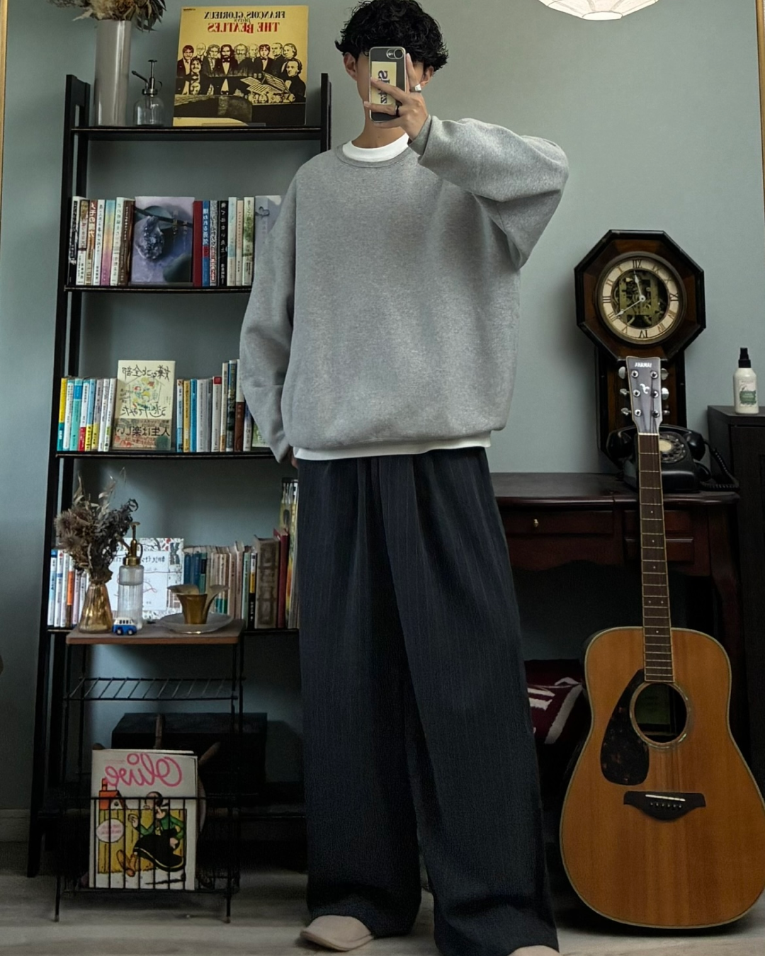 ピンストライプワイドパンツ RR0117