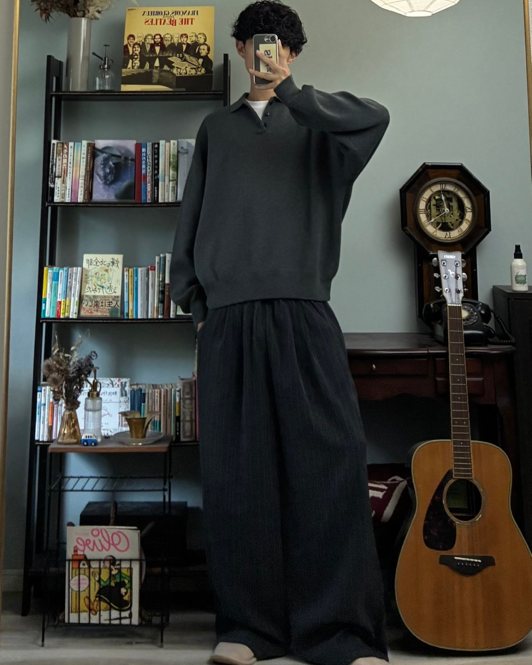 ピンストライプワイドパンツ RR0117