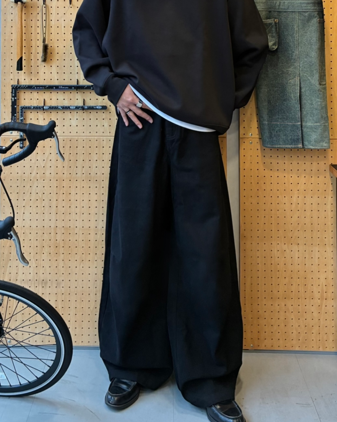 【即納】バルーンワイドレッグデニムパンツ RR5015