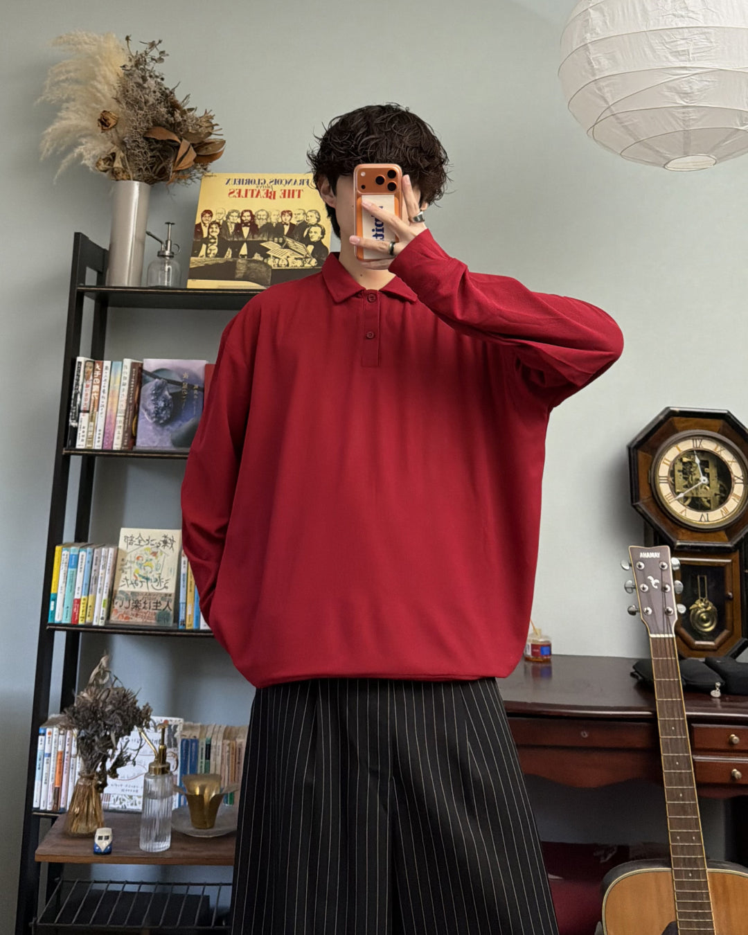 カラーヘンリーネックポロニット RR0202