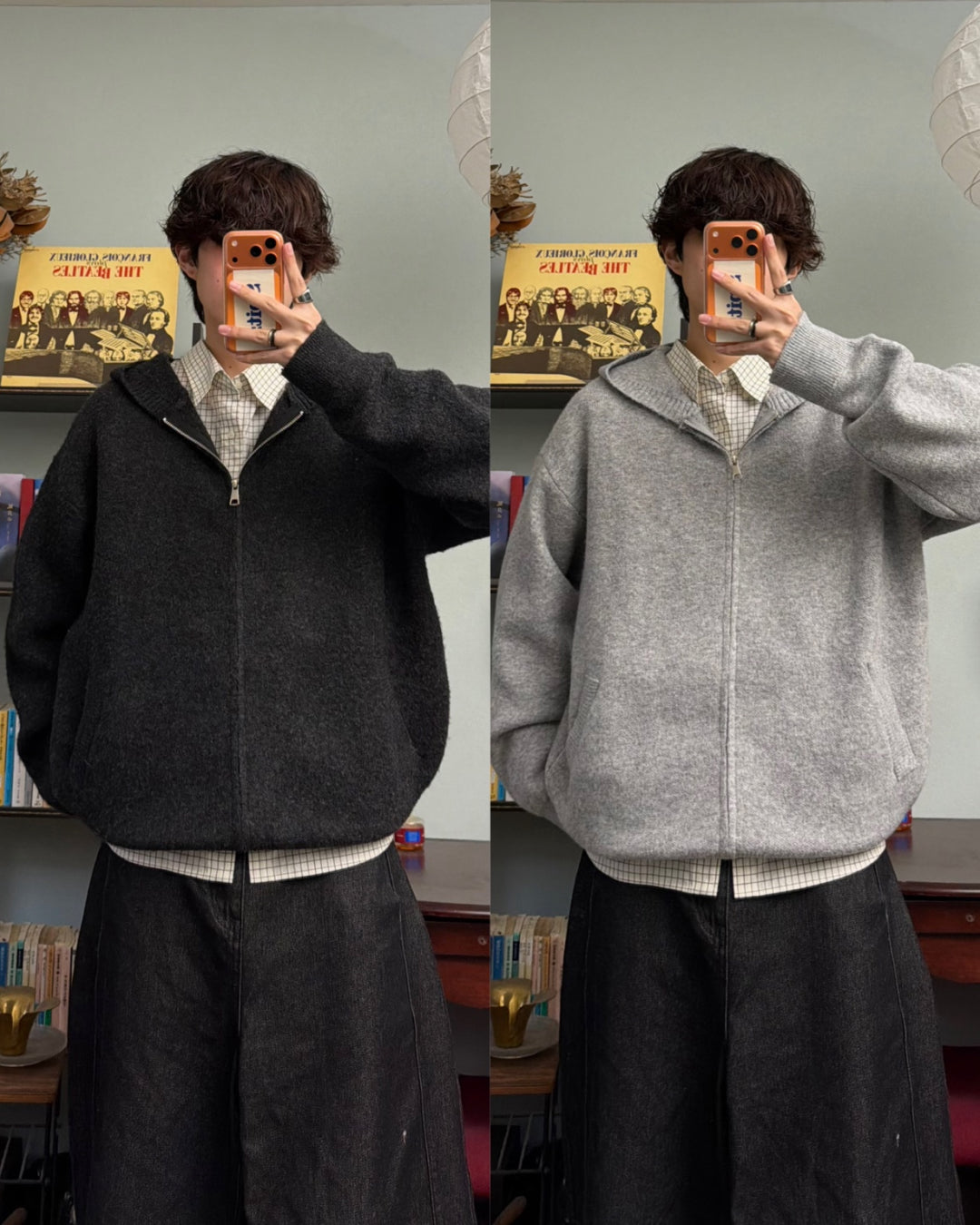 リブニットジップパーカー RR0189