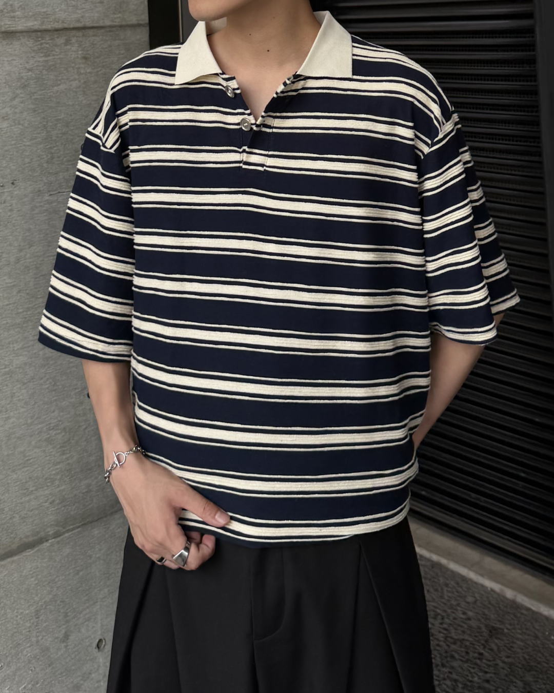 バイカラーボーダーポロTシャツ RR0396 – YOLO（ヨロ）｜ファッション通販