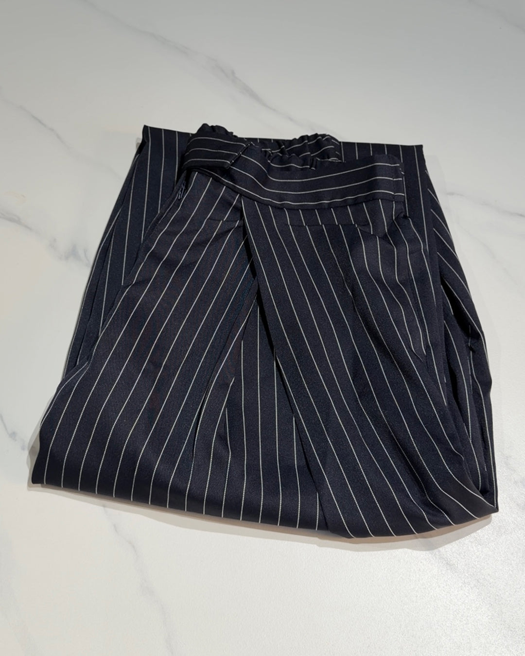 ハイウエストストライプワイドレッグパンツ RR0576