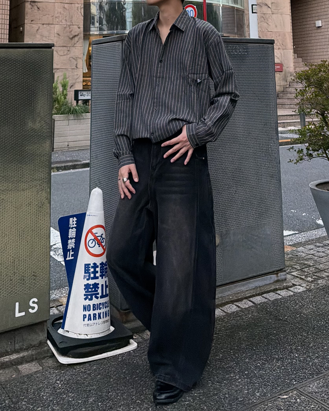 ウォッシュワイドデニムパンツ RR0596