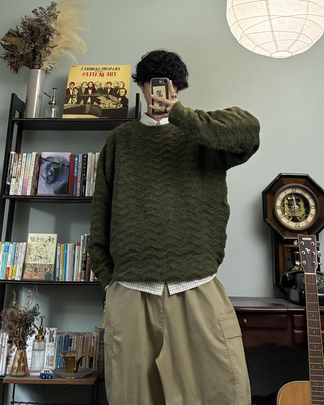 ウールブレンドローゲージニット RR5003