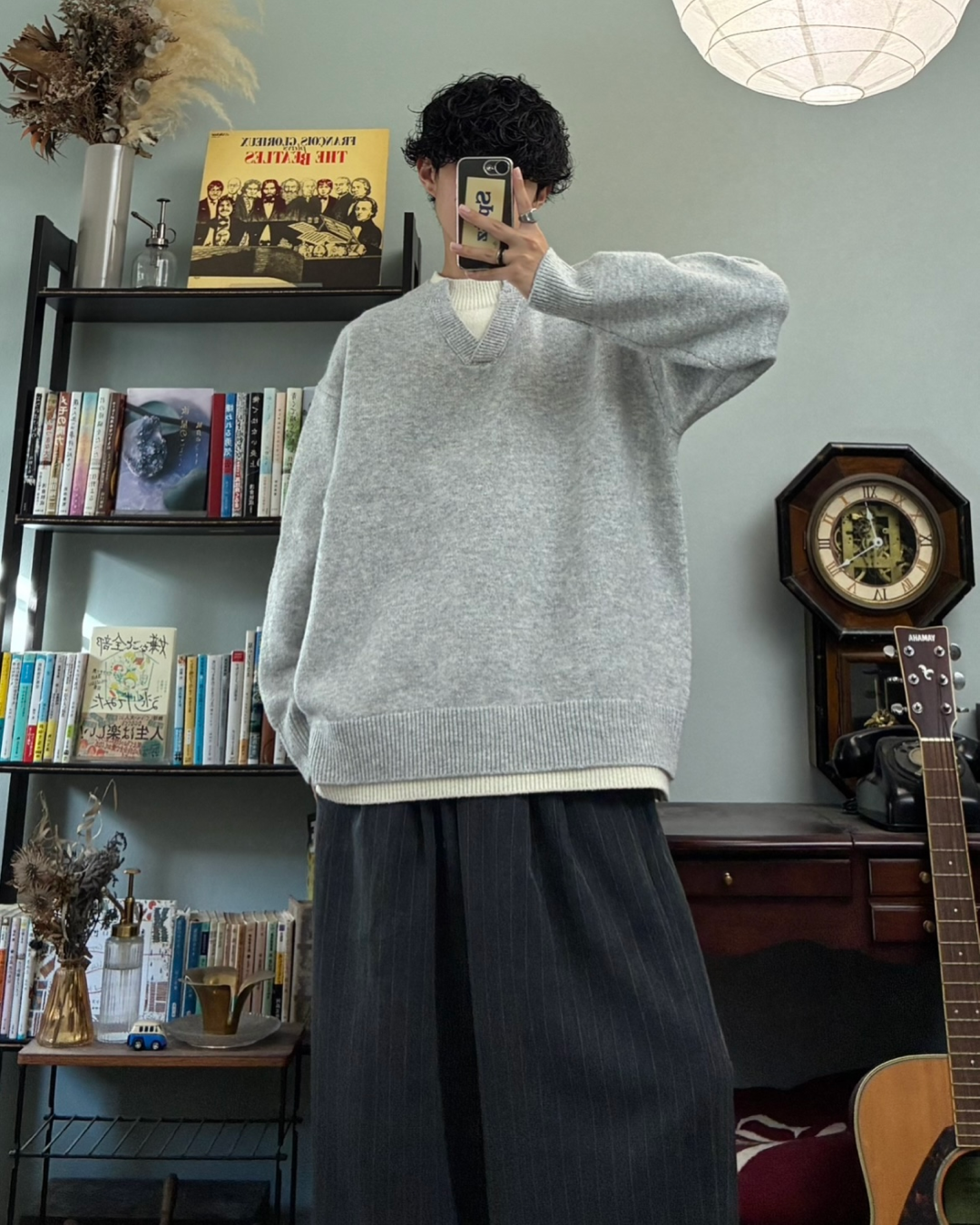 即納】ウールブレンドレイヤードVネックセーター RR5004 – YOLO（ヨロ