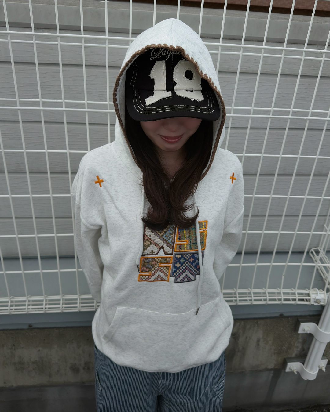 エスニックロゴ刺繍フーディ RS0162