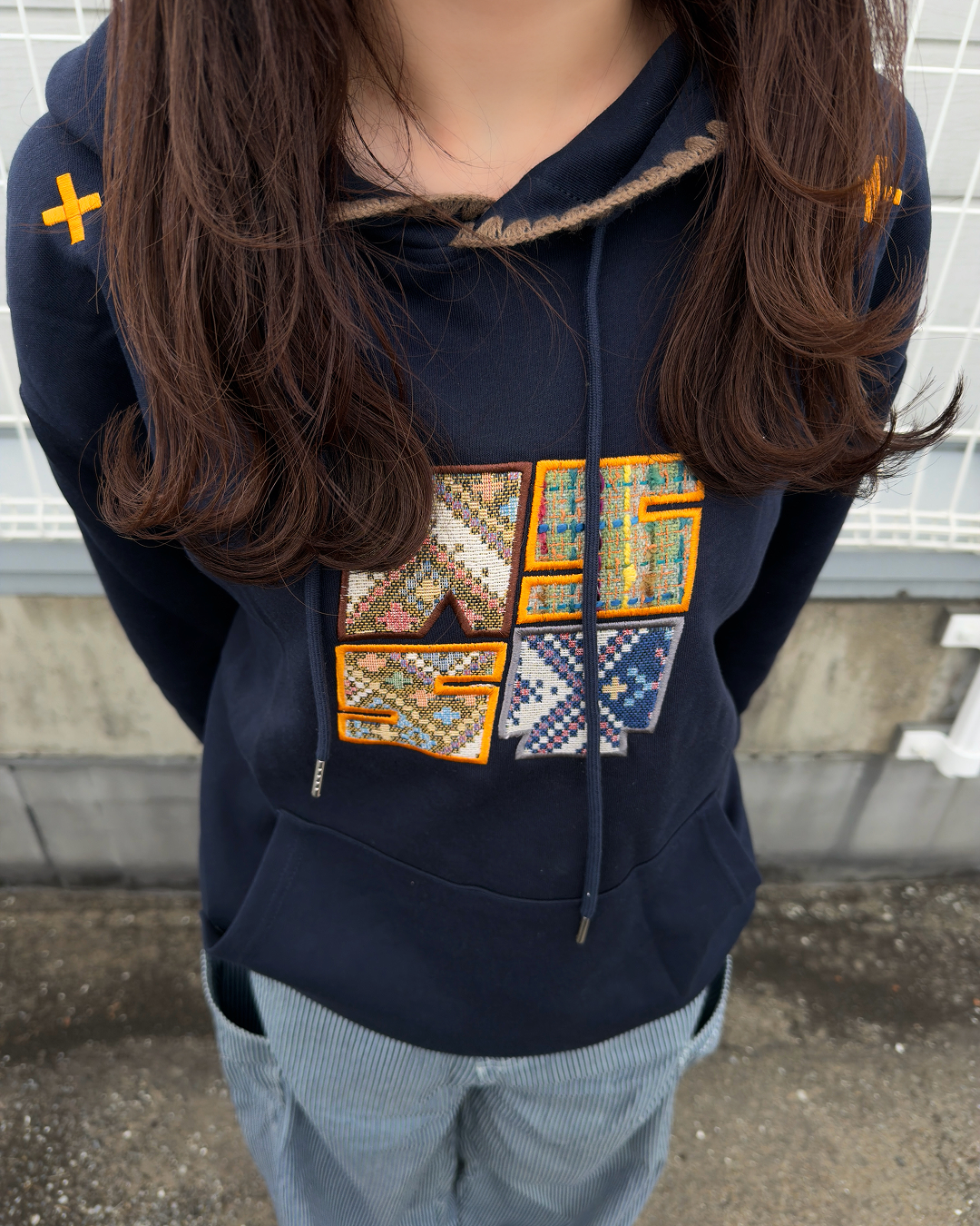 エスニックロゴ刺繍フーディ RS0162