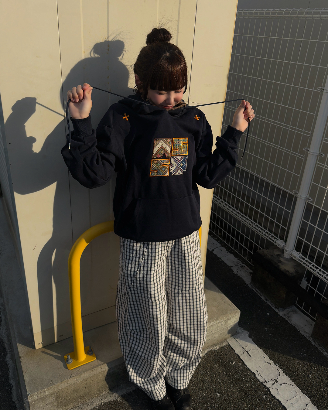 エスニックロゴ刺繍フーディ RS0162