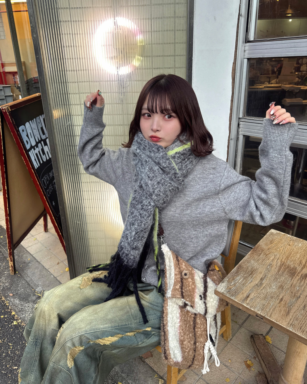 ウォッシュ加工バルーンダメージデニムパンツ
SA0080