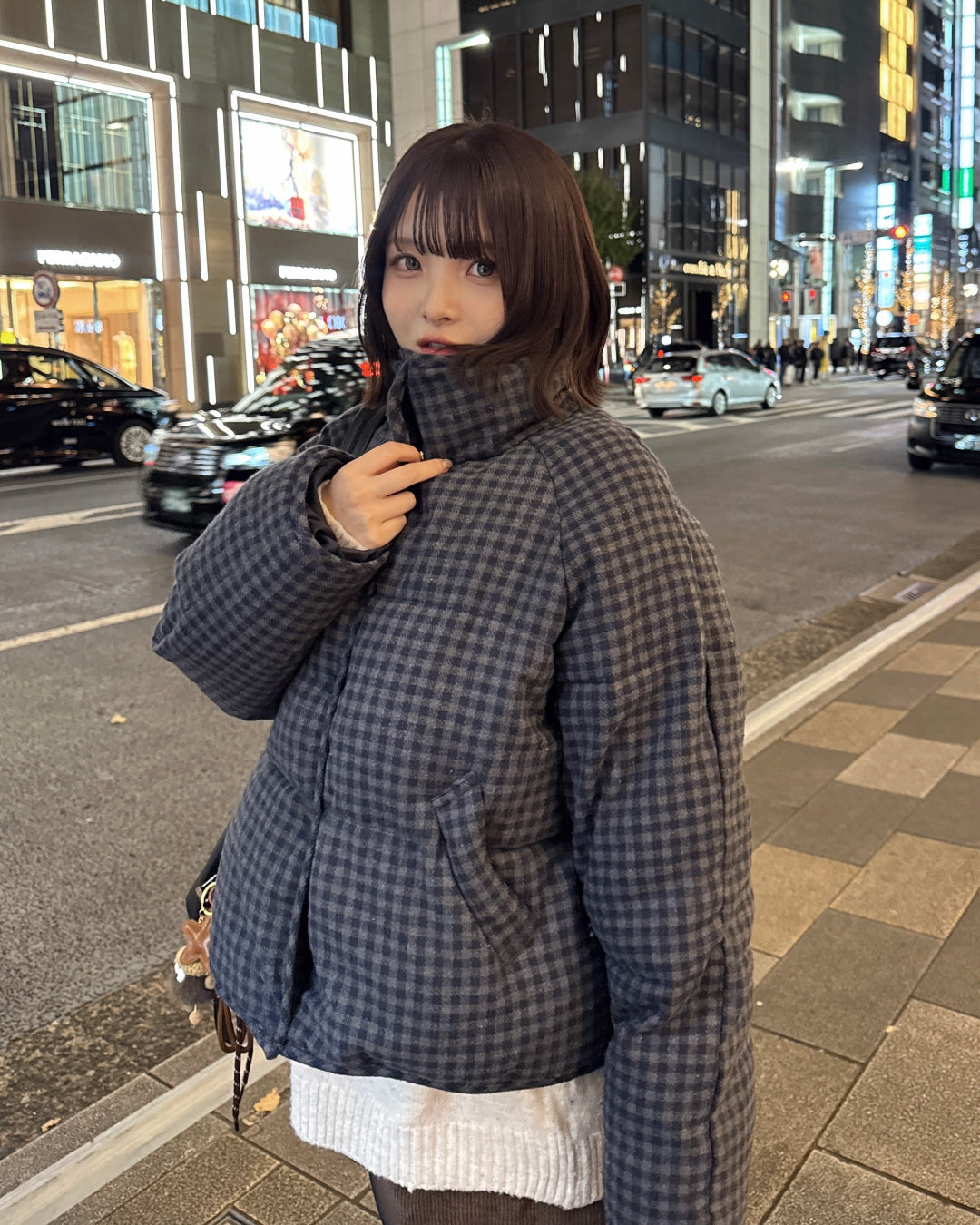 チェック柄中綿ダウンジャケット
SA0094