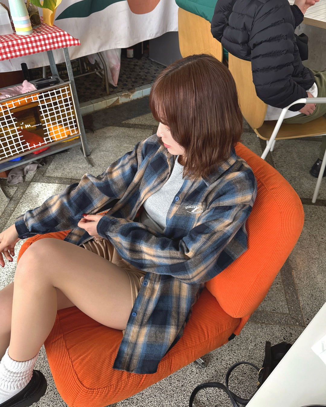 ワンポイントロゴチェックシャツ SA0125