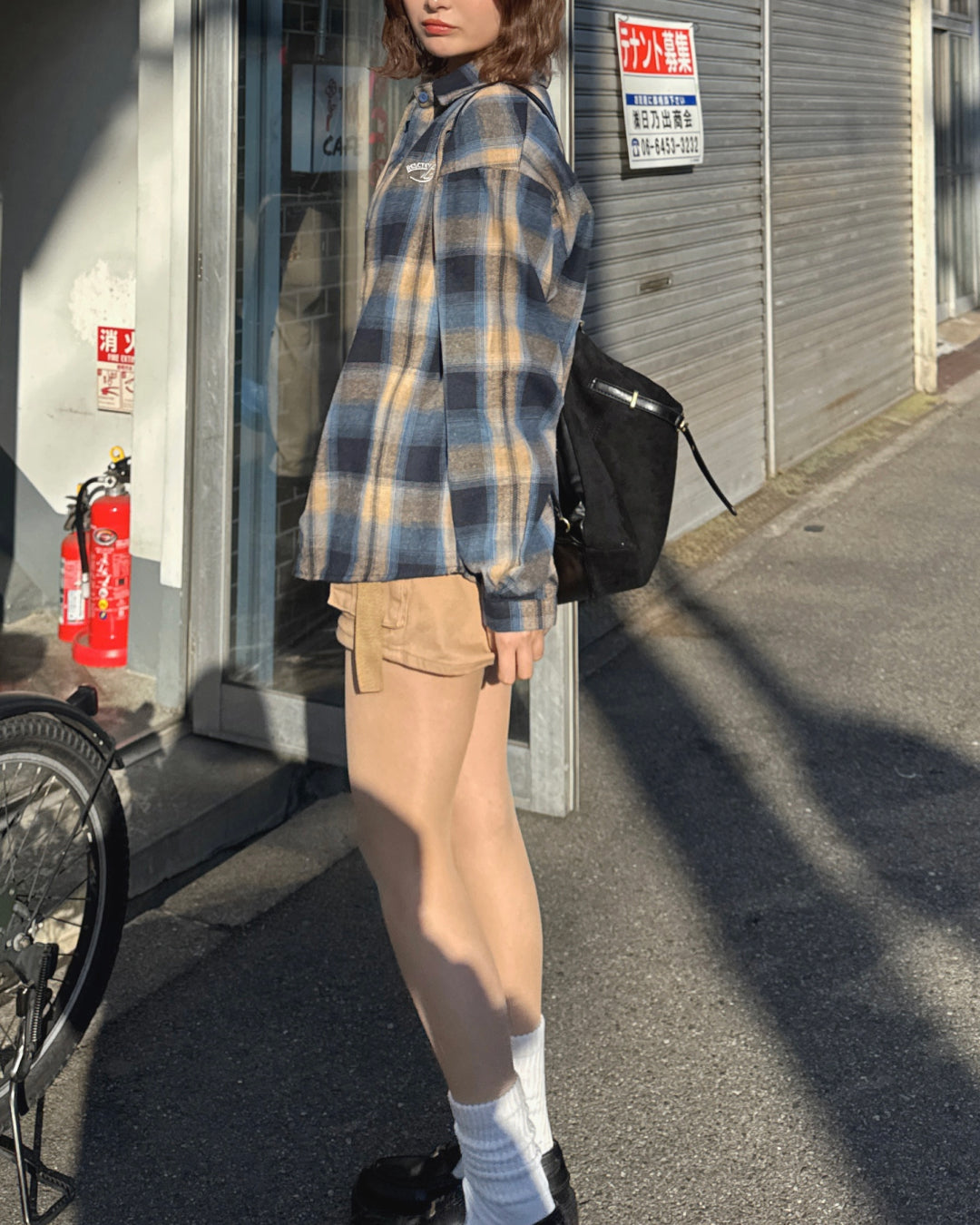 ワンポイントロゴチェックシャツ SA0125