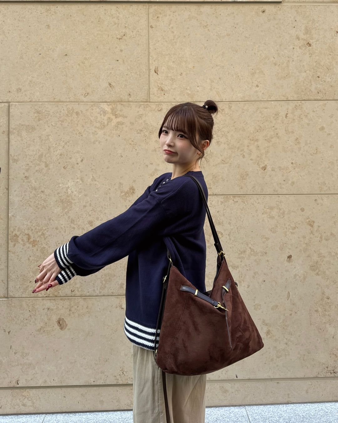 レイヤード風ボーダーニットトップ
SA0129