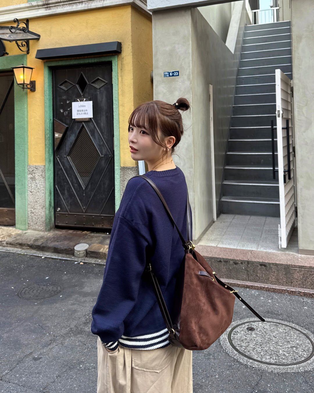 レイヤード風ボーダーニットトップ
SA0129