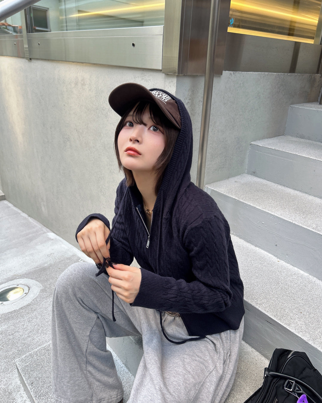 【即納】ツイストニットパーカーSA5002