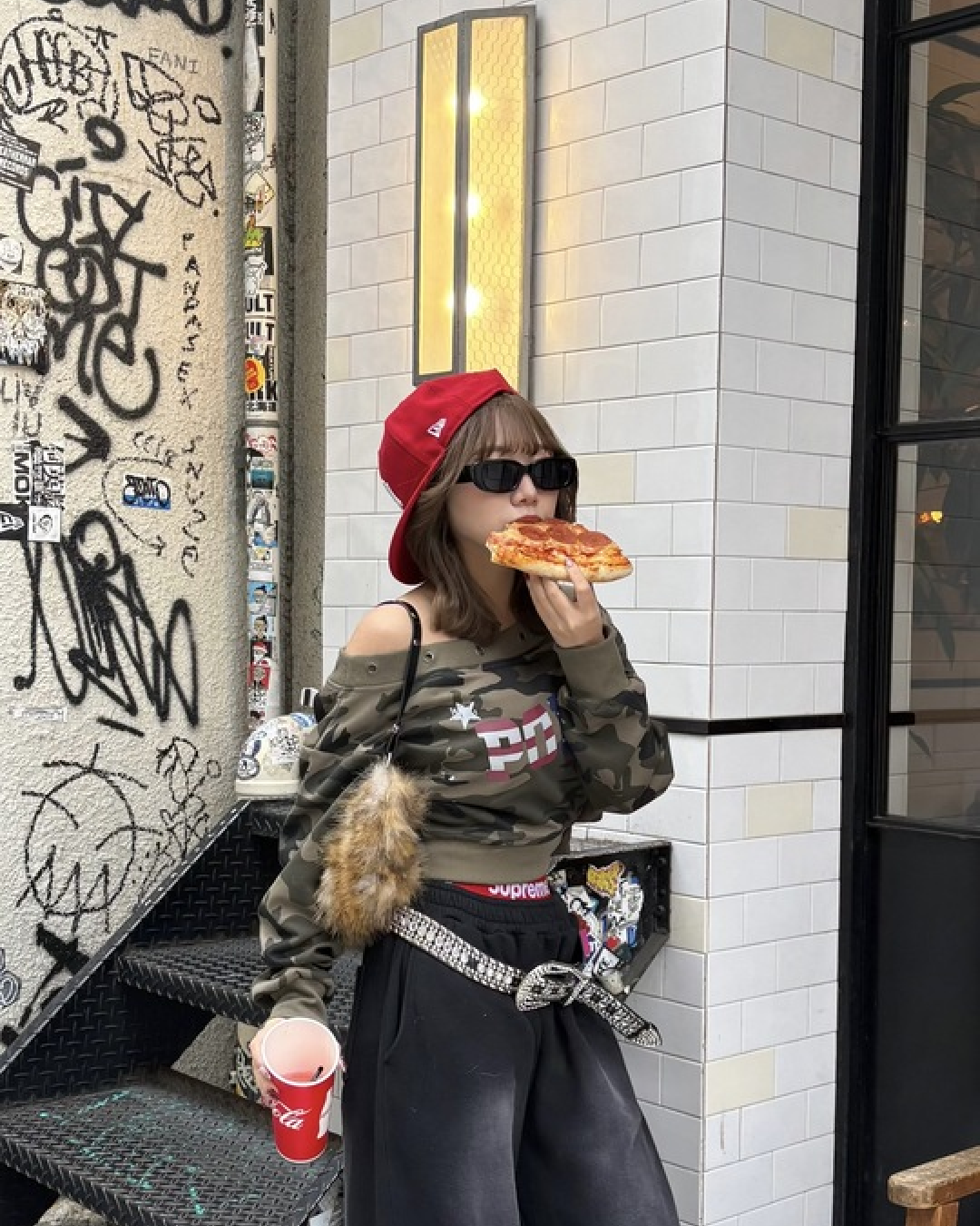 迷彩オフショルダースウェット SO0028