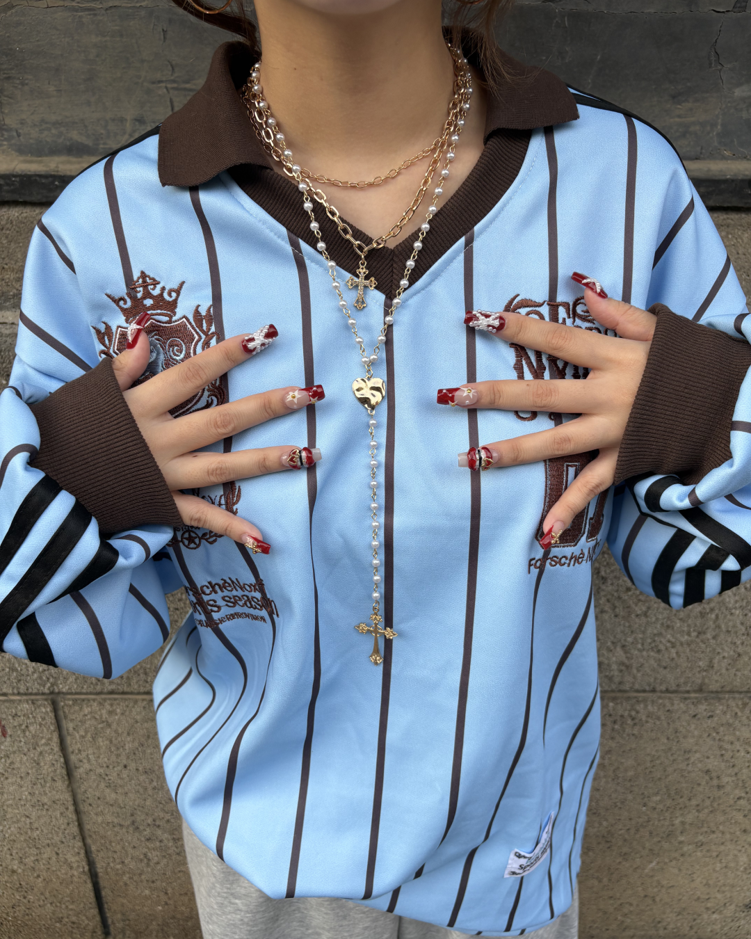 クロスパールチェーンネックレスSI0121