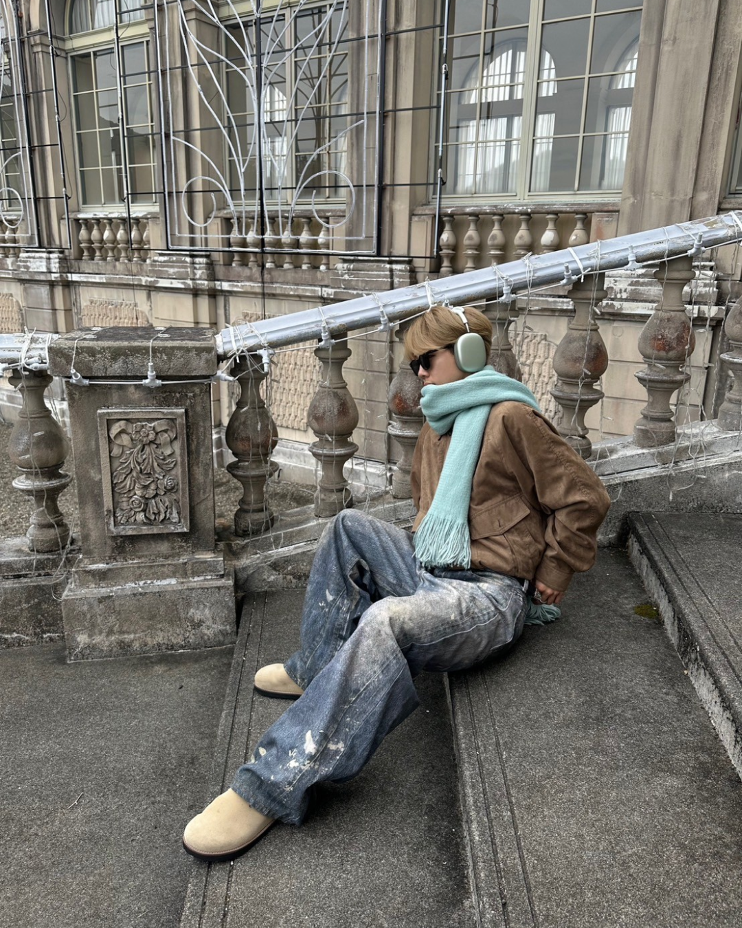 ワイドデザインダメージパンツ SK0015