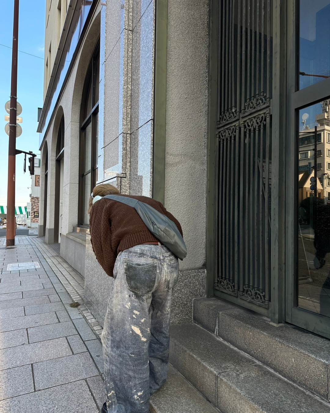 ワイドデザインダメージパンツ SK0015