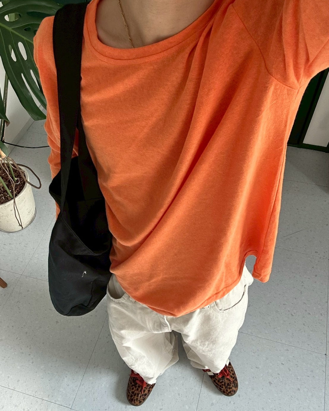 ラウンドネックロングTシャツ SK0120