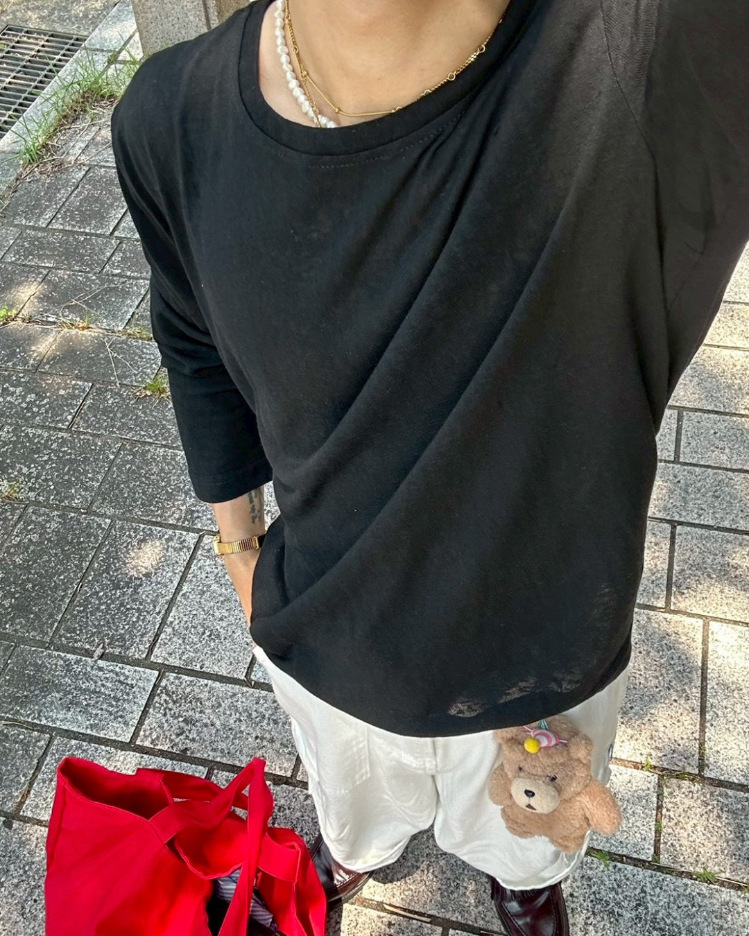 ラウンドネックロングTシャツ SK0120
