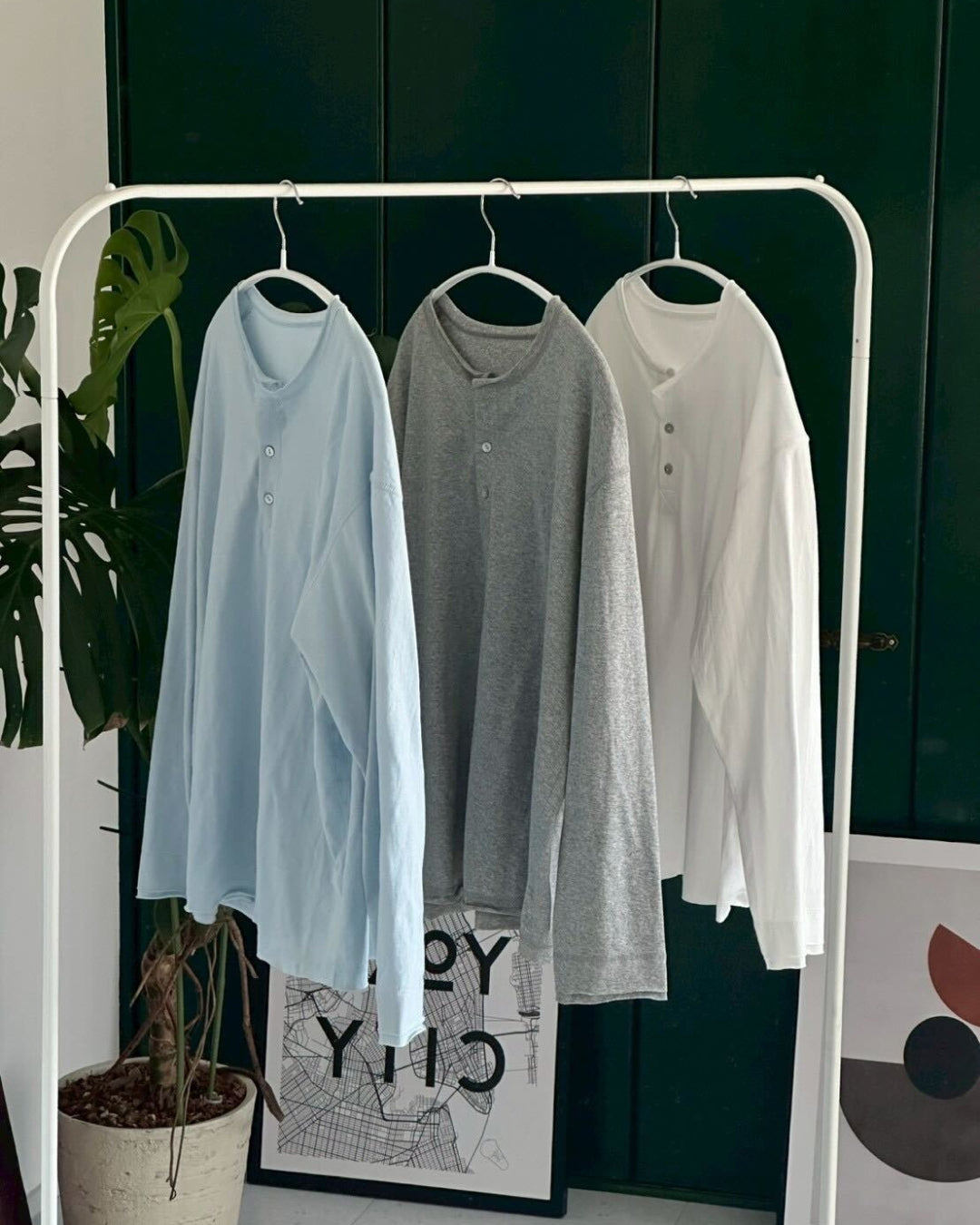 ヘンリーネックロングTシャツ SK0177