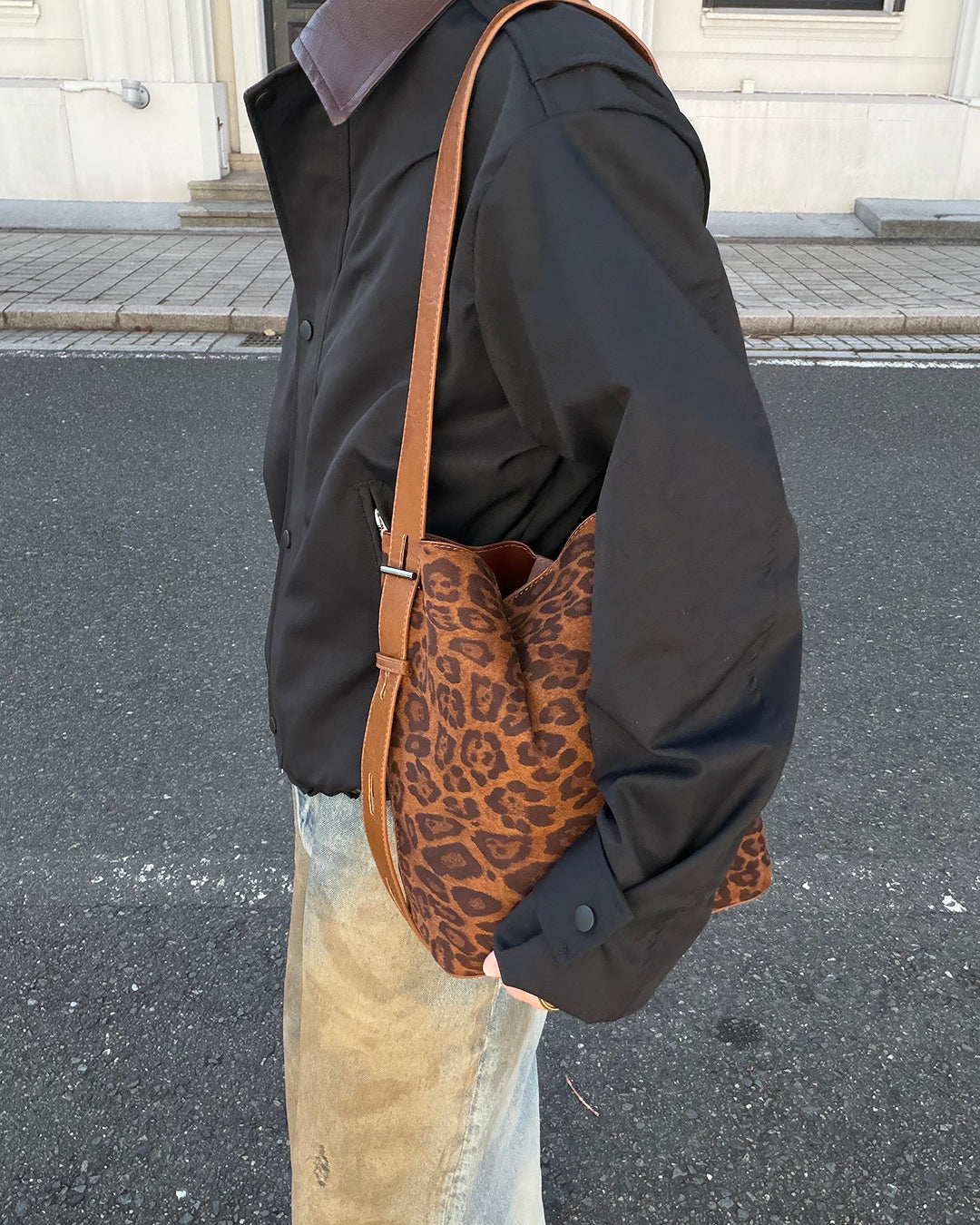 レオパードショルダーメッセンジャーバッグ SK0415