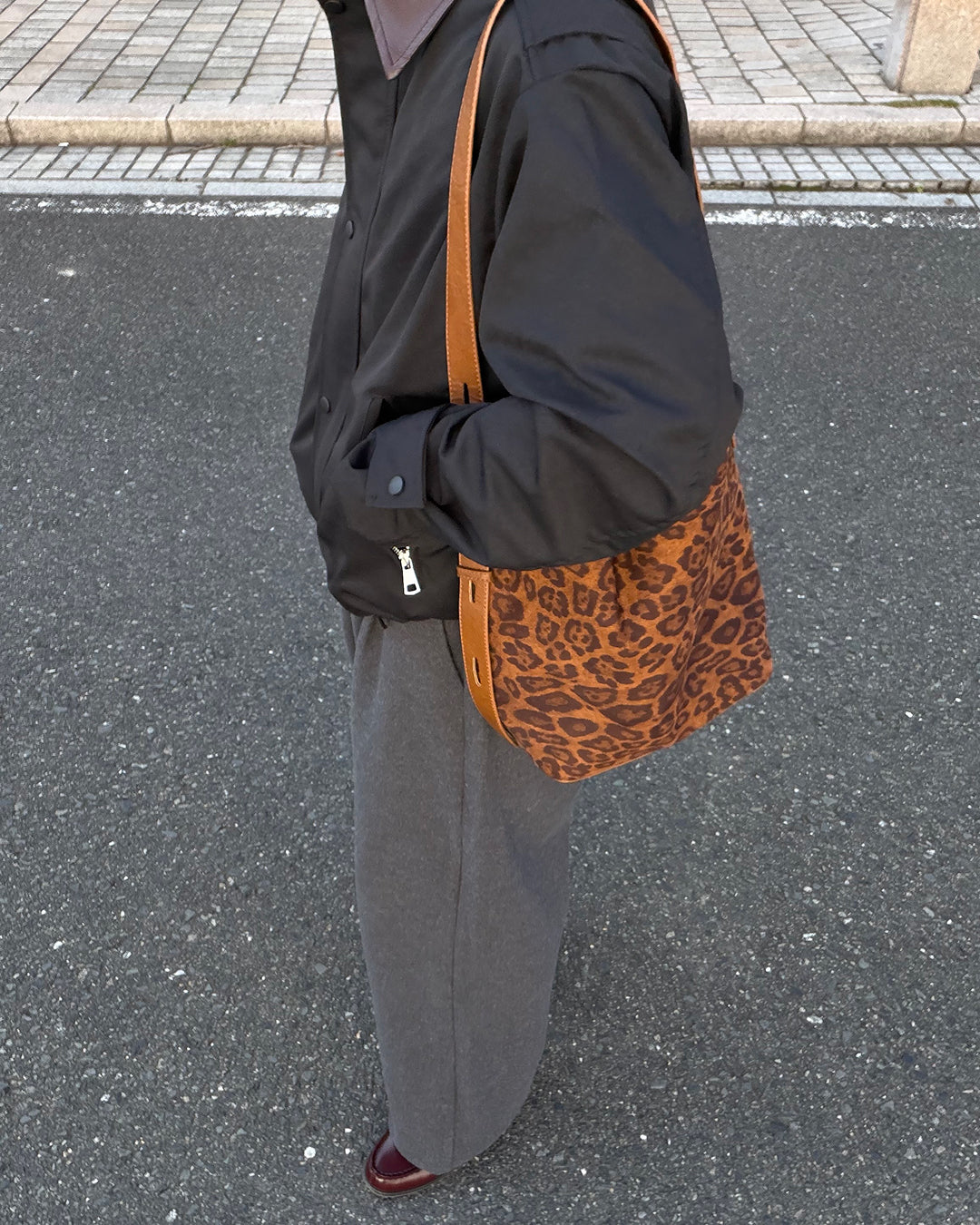レオパードショルダーメッセンジャーバッグ SK0415