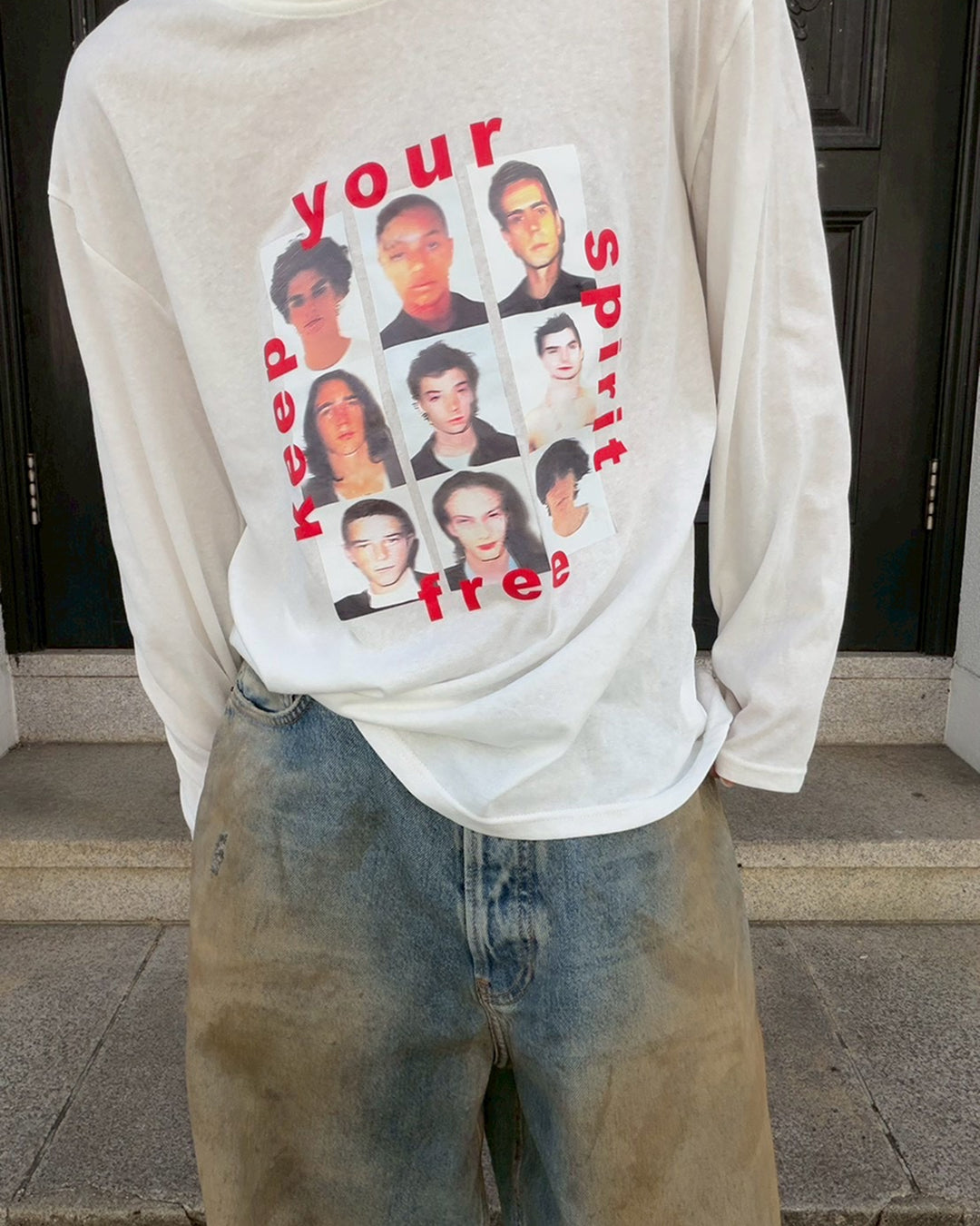 ロングスリーブラウンドネックプリントSK0426