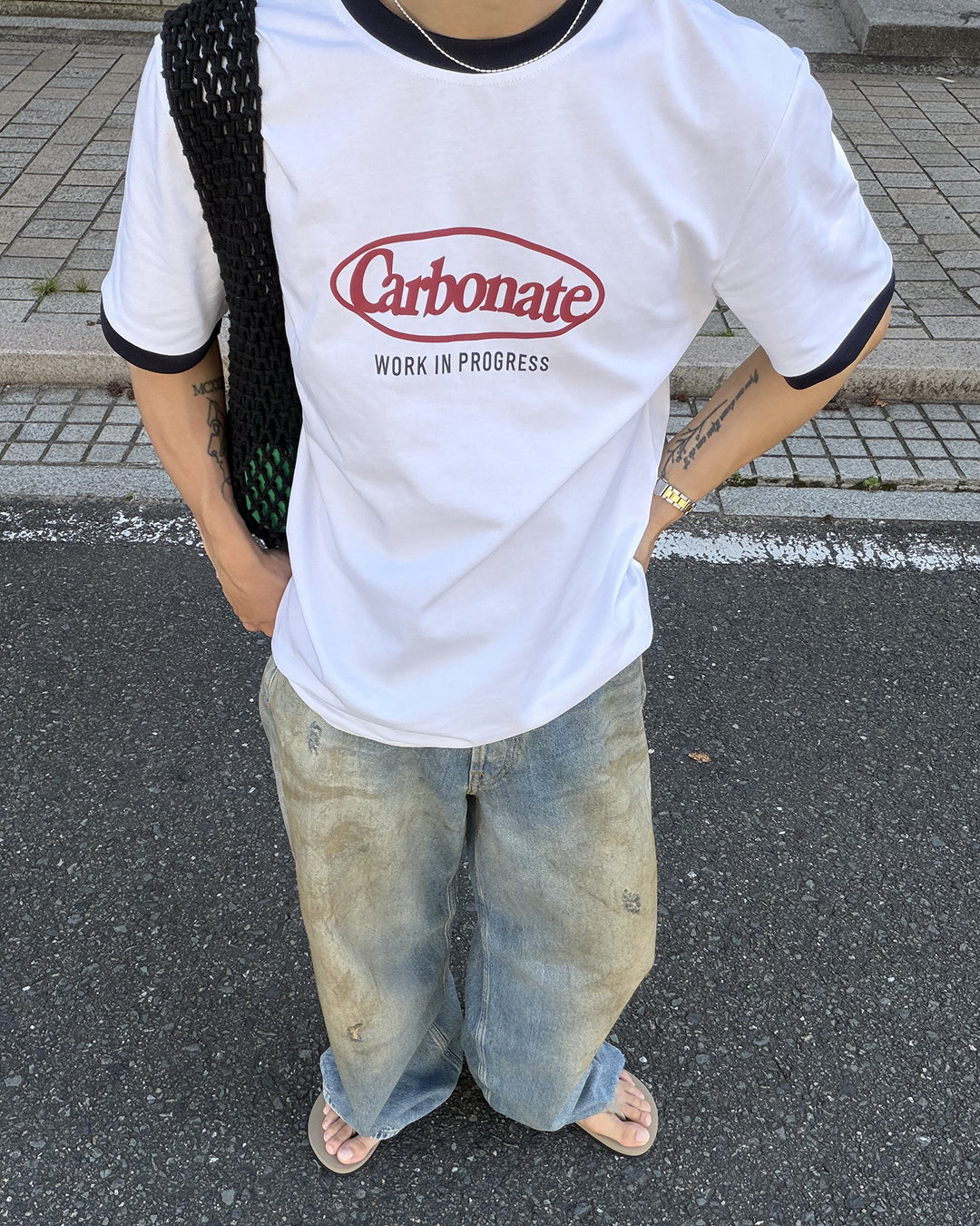 プリントロゴリンガーTシャツ SK0465