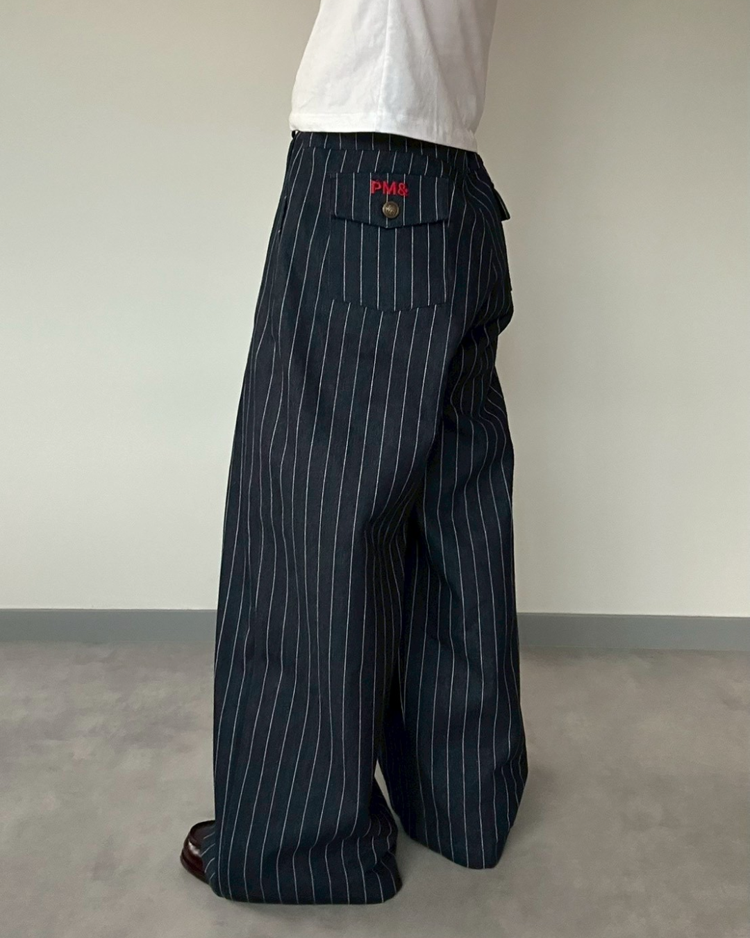 【オリジナル 即納】ストライプバギーカーブパンツ SK6001