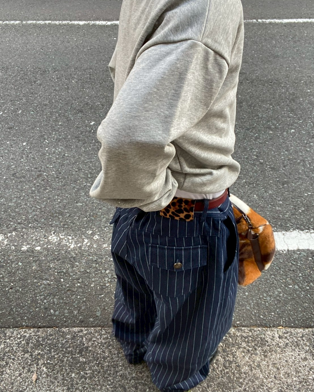 【オリジナル 即納】ストライプバギーカーブパンツ SK6001