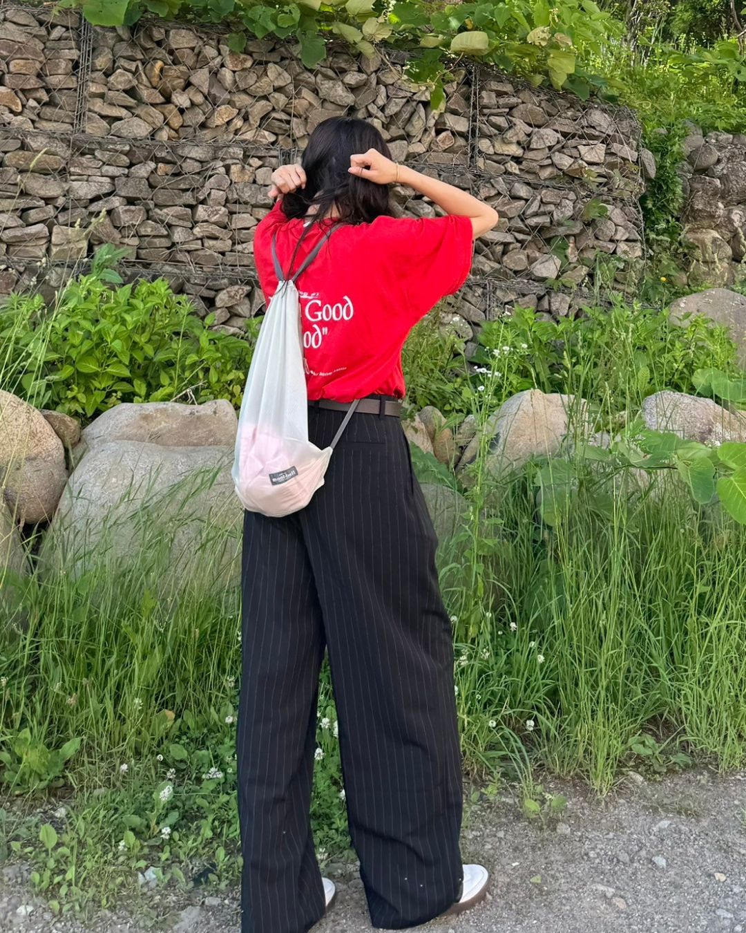 ストライプワイドパンツ SM0014