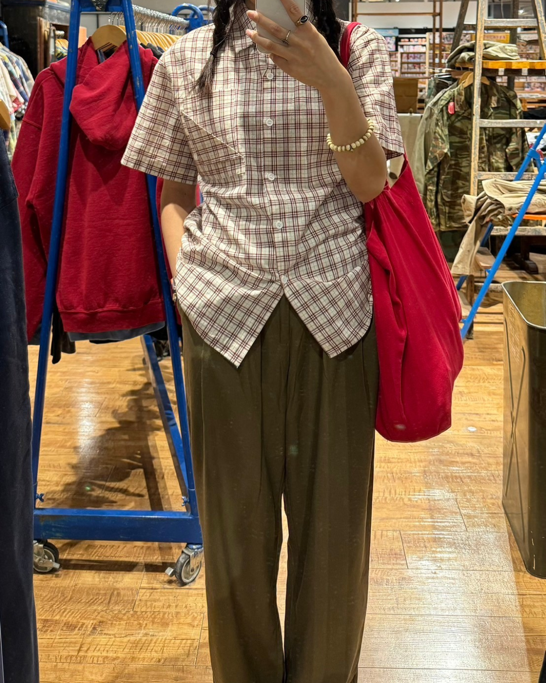 レトロチェックシャツ SM0030