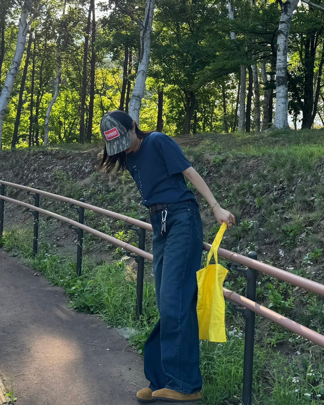 【即納】オーバーサイズネイビーTシャツ SM0043