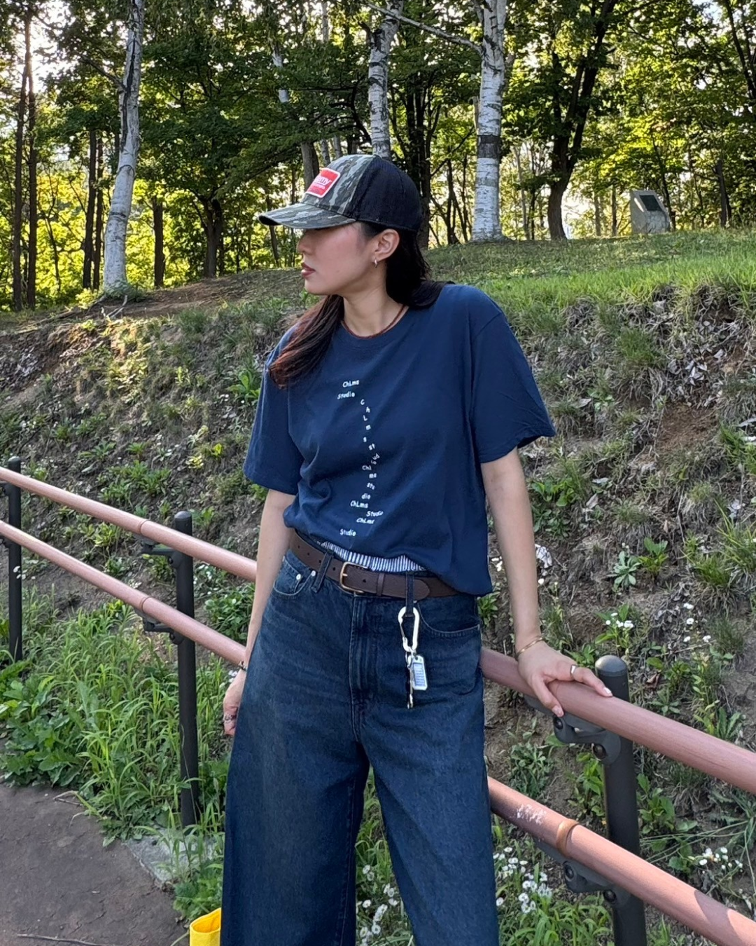 オーバーサイズネイビーTシャツ SM0043