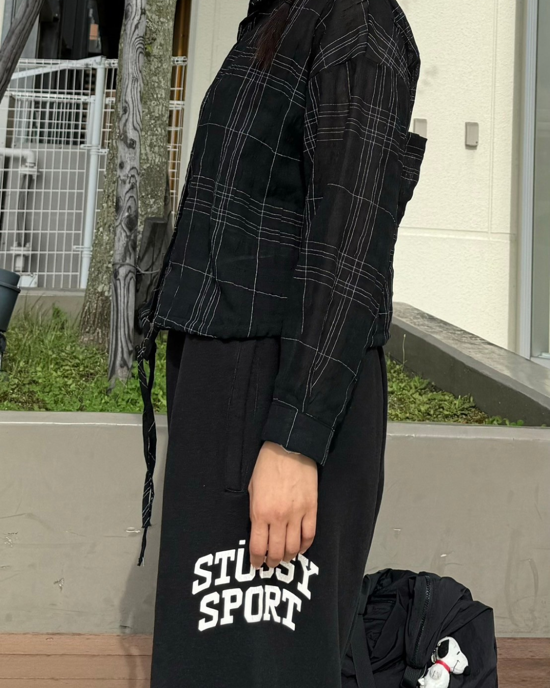 チェック柄シアーシャツ SM0051