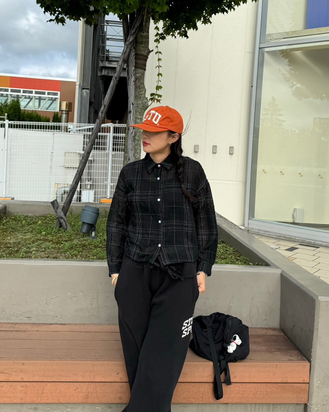 チェック柄シアーシャツ SM0051