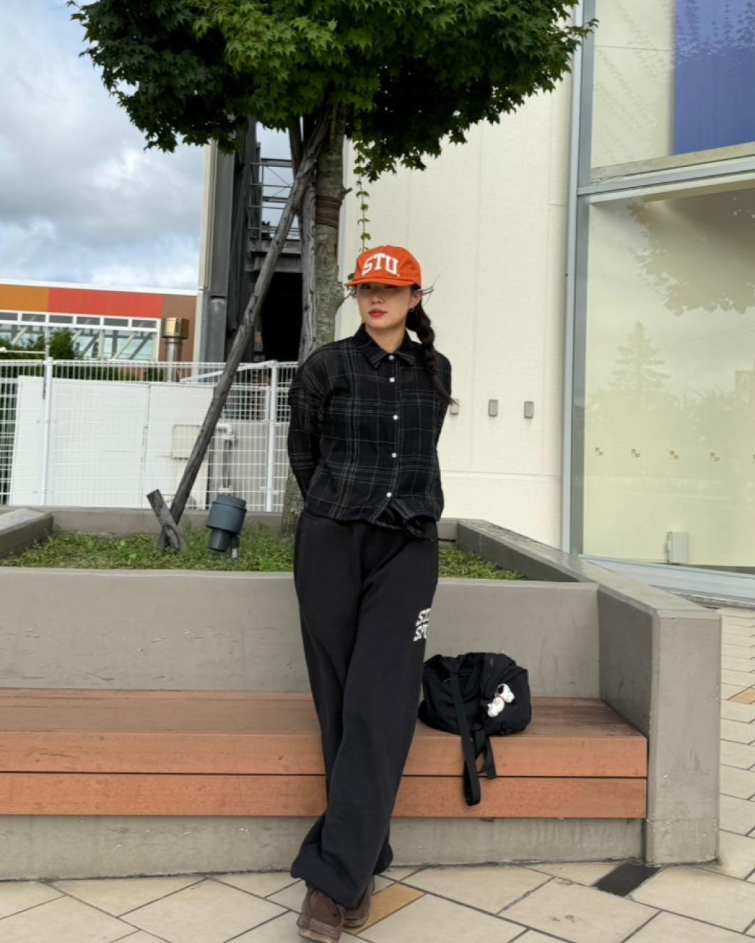 チェック柄シアーシャツ SM0051