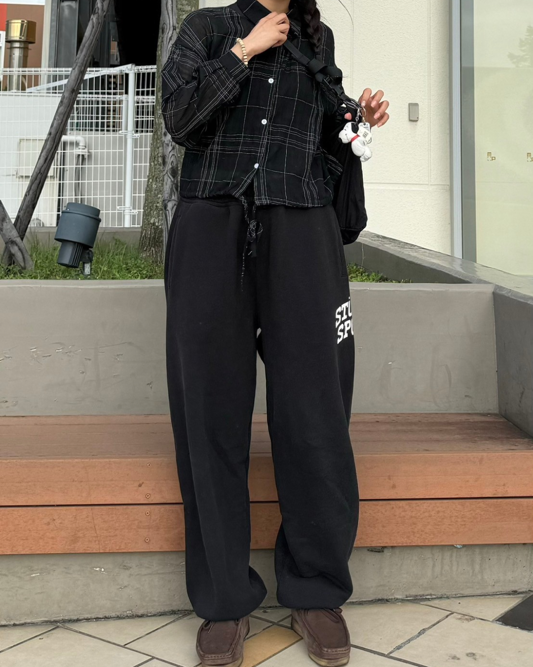 チェック柄シアーシャツ SM0051