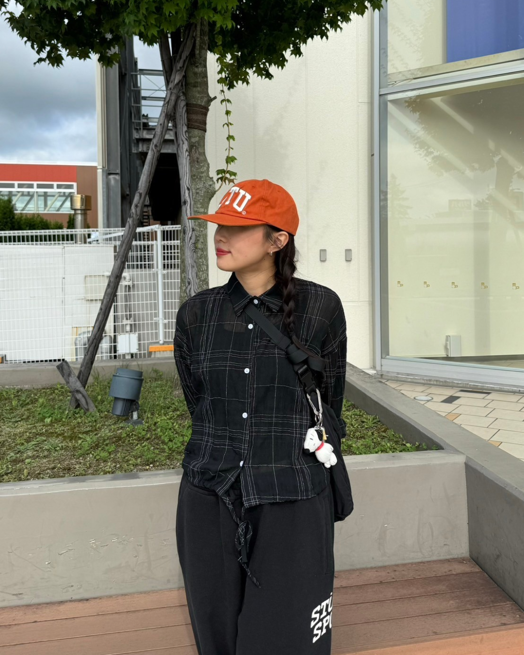 チェック柄シアーシャツ SM0051