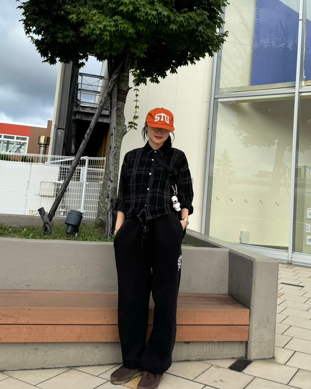 チェック柄シアーシャツ SM0051