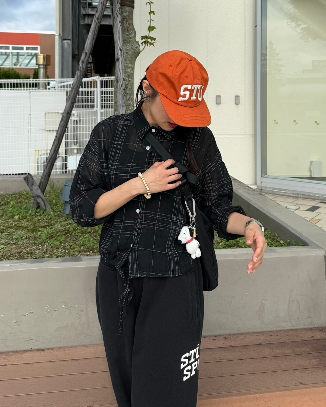チェック柄シアーシャツ SM0051