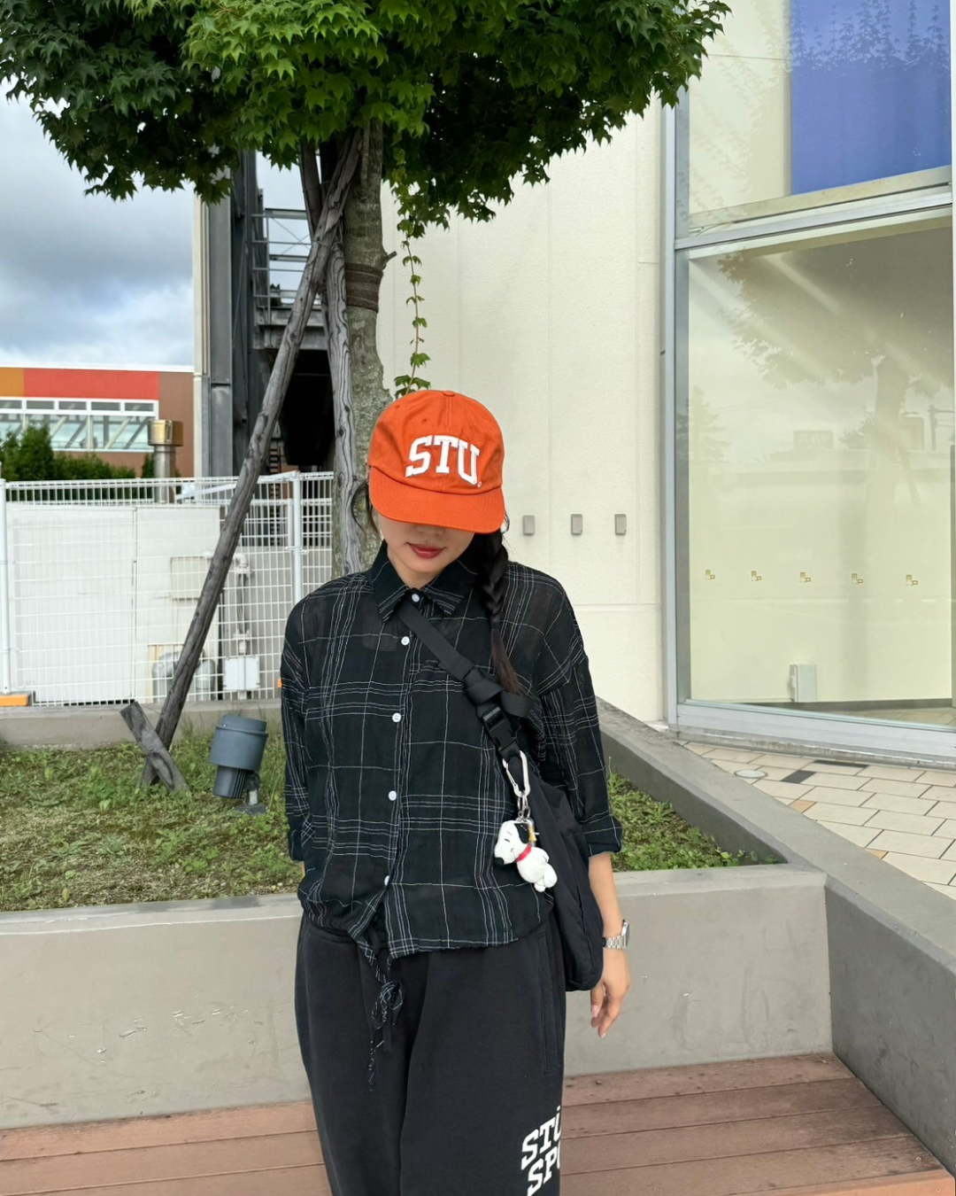 チェック柄シアーシャツ SM0051